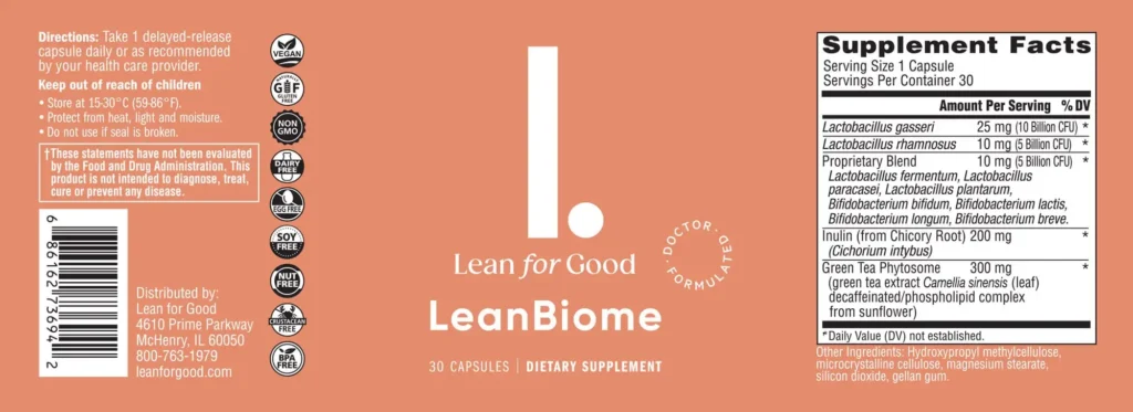 LeanBiome supplement: A blend of natural ingredients for healthy weight management and digestion